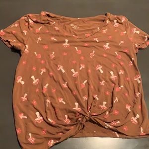 No boundaries,M, Brown with red mushrooms